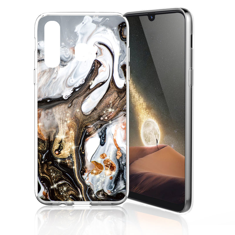 TJS "Juno" Marble Design IMD TPU Phone Case for Galaxy A20, Galaxy A30 - InfinityAccessories017