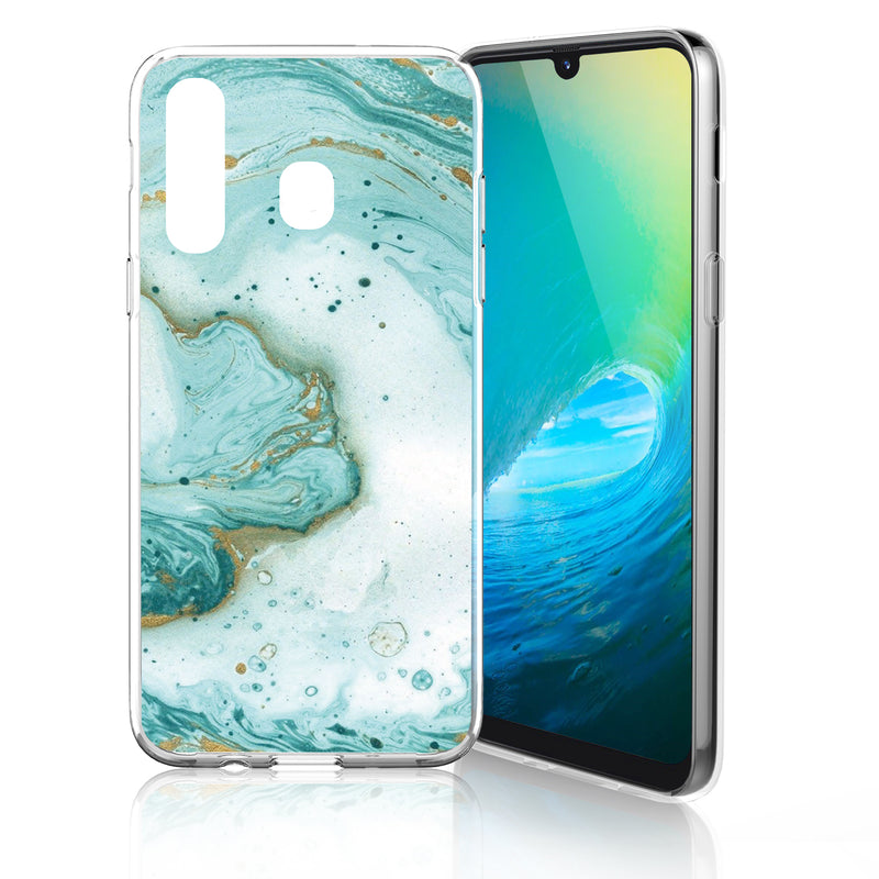 TJS "Juno" Marble Design IMD TPU Phone Case for Galaxy A20, Galaxy A30 - InfinityAccessories017
