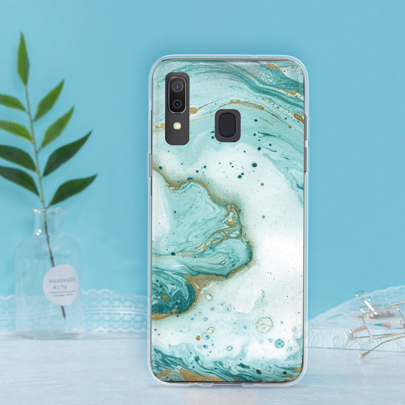 TJS "Juno" Marble Design IMD TPU Phone Case for Galaxy A20, Galaxy A30 - InfinityAccessories017
