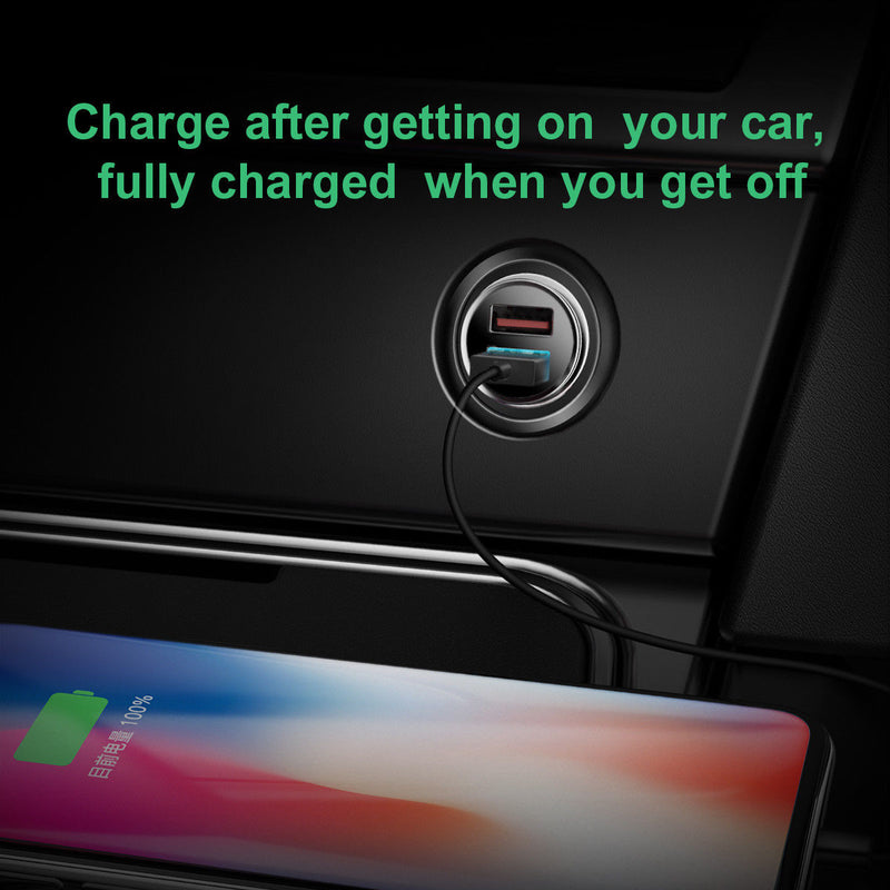 Dual USB Ports Car Charger 30W Fast Charging QC 3.0 AFC - InfinityAccessories017
