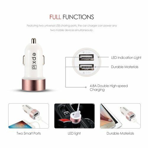 2-Port USB Car Charger LED Light - InfinityAccessories017