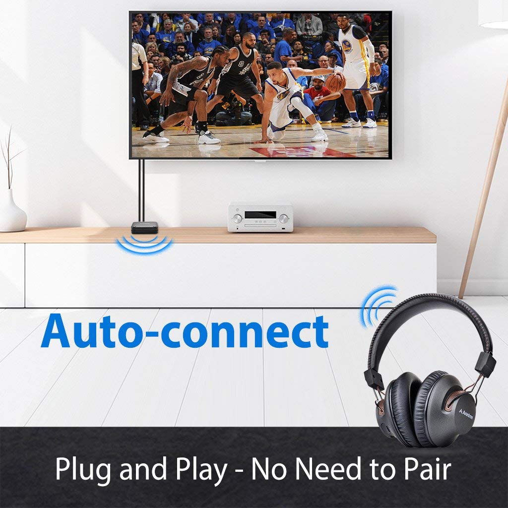 Bluetooth Wireless Headphones Set for TV PC Transmitter Optical RCA 3.5mm - InfinityAccessories017