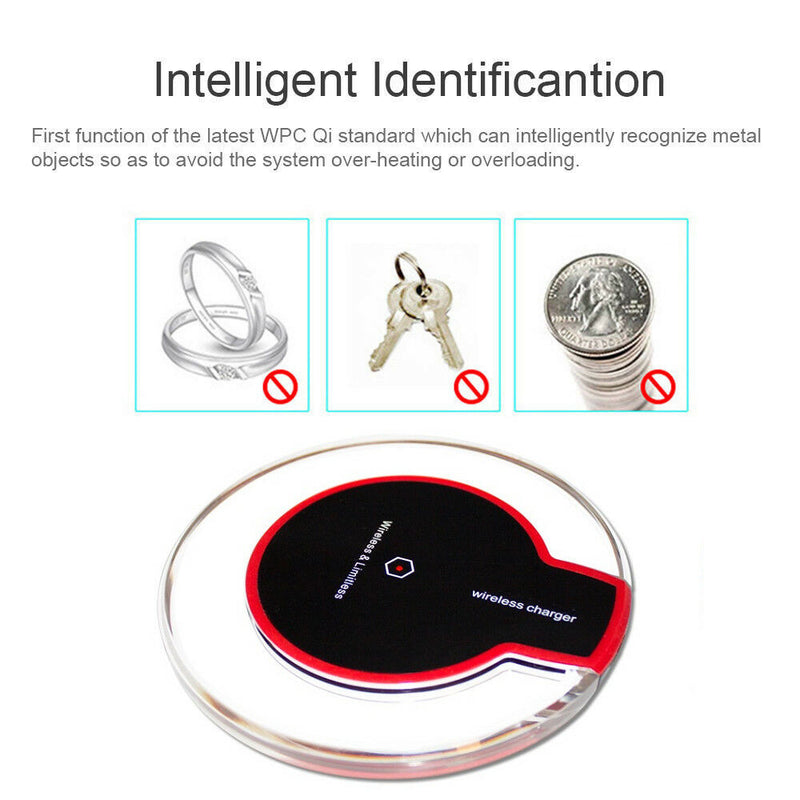 Qi Wireless Charger Charging Pad for iPhone 11/Pro/Max/XS/8/Galaxy Note 10/S10/+ - InfinityAccessories017