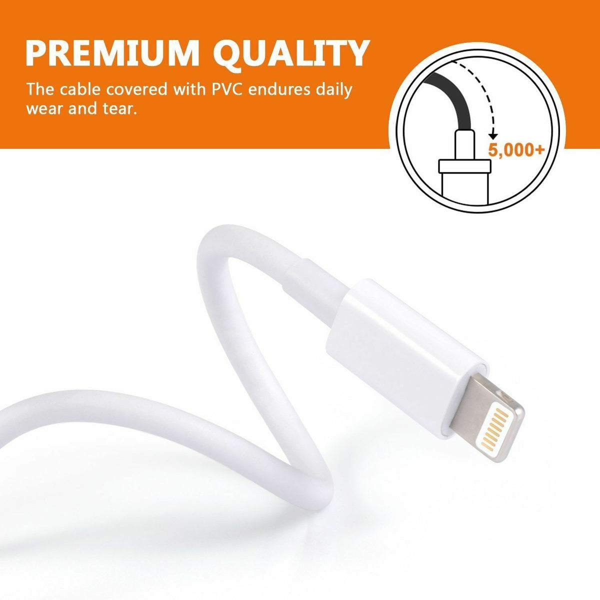 Lightning 10FT Heavy Duty USB Charger Cable for Apple iPhone 11/Pro/Max/XS/8 MFI certified - InfinityAccessories017