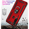 TJS "DuoGuard" Ring Kickstand Phone Case for Motorola Moto G Power 2020