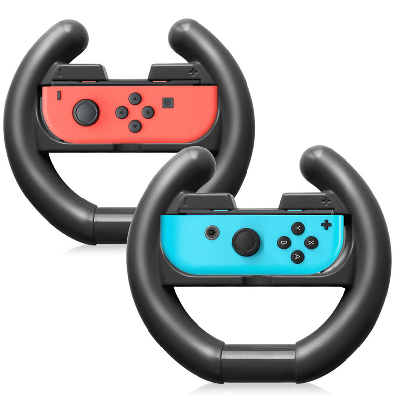 Racing Steering Wheel for Nintendo Switch Joy-Con Controller Handle Grip (2 PACK) - InfinityAccessories017