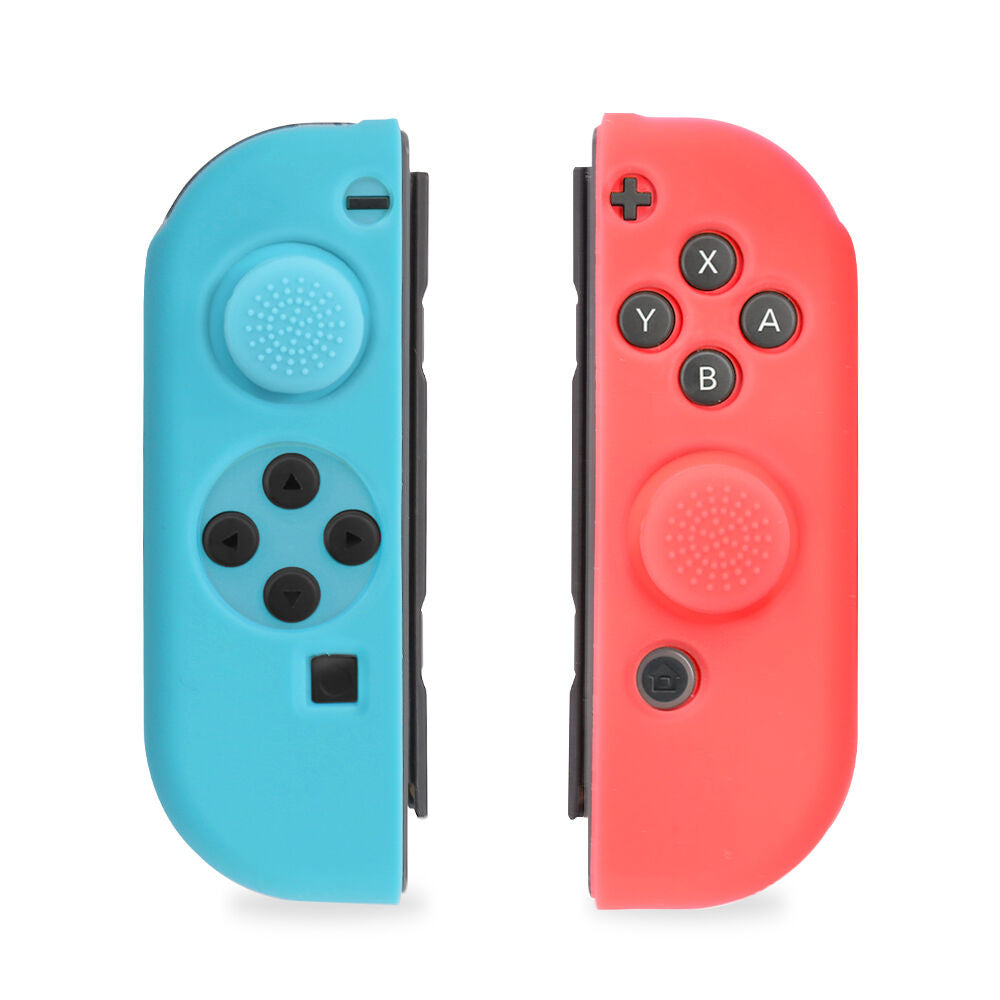 Nintendo Switch Joycon Anti-Slip Silicon Guard Skin Case+Thumb Grip Caps - InfinityAccessories017