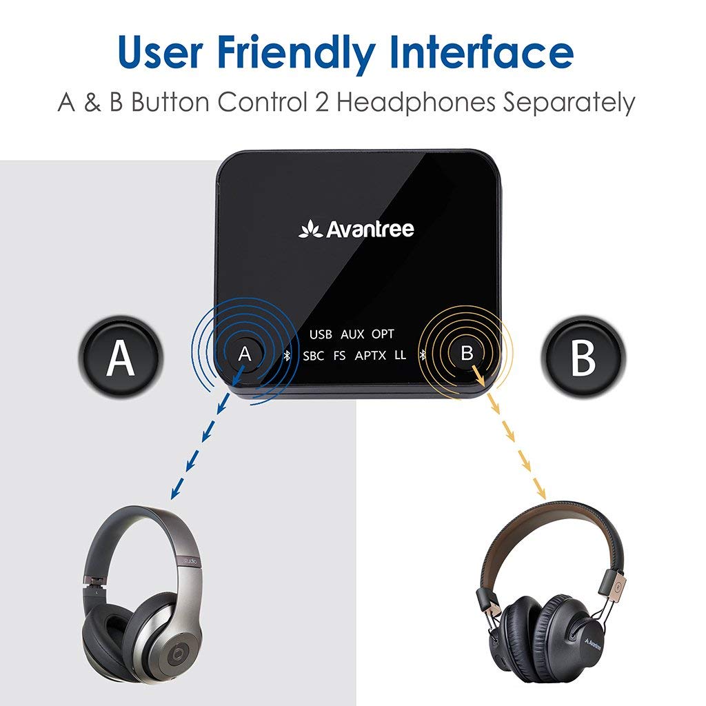 Audikast aptX Low Latency Bluetooth 4.2 Audio Transmitter for TV PC - InfinityAccessories017
