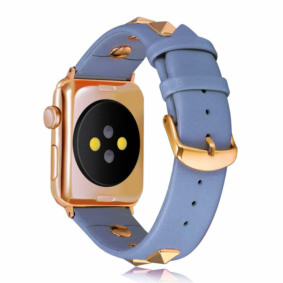 Leather Watch Band Strap Spikes Rivets for Apple iWatch Series 5/4/3/2/1 - InfinityAccessories017