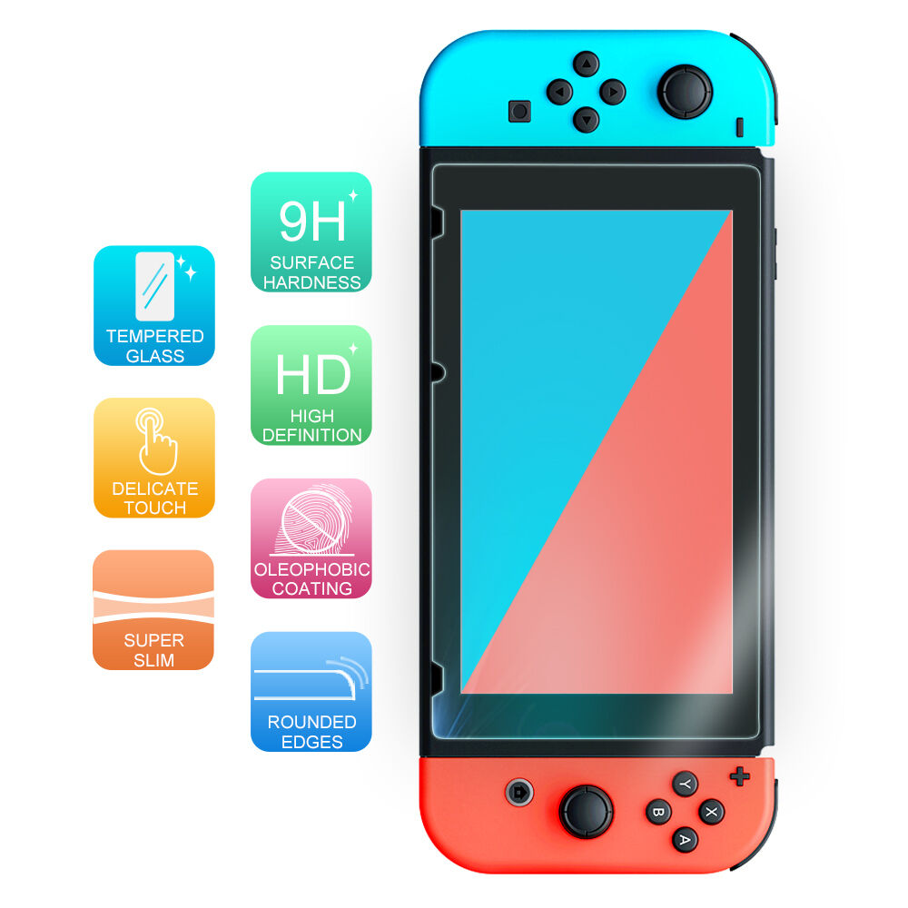 Tempered Glass Screen Protector Guard for Nintendo Switch (2 Pack) - InfinityAccessories017