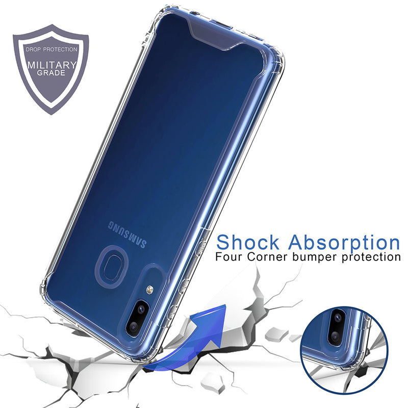 TJS "Agile" Transparent TPU Phone Case for Galaxy A50 - InfinityAccessories017
