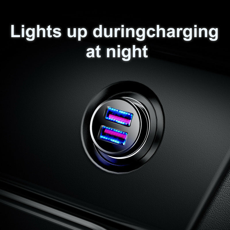 Dual USB Ports Car Charger 30W Fast Charging QC 3.0 AFC - InfinityAccessories017