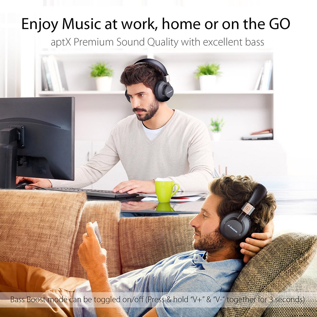 Audition Wireless Wired Bluetooth Over Ear Stereo Headphones with Mic - InfinityAccessories017
