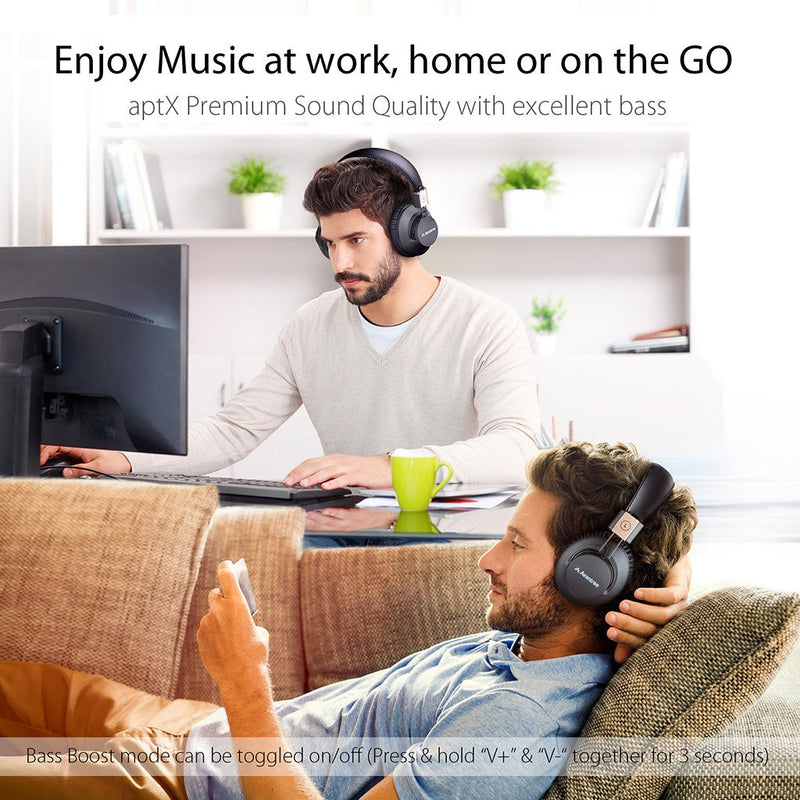 Audition Wireless Wired Bluetooth Over Ear Stereo Headphones with Mic - InfinityAccessories017