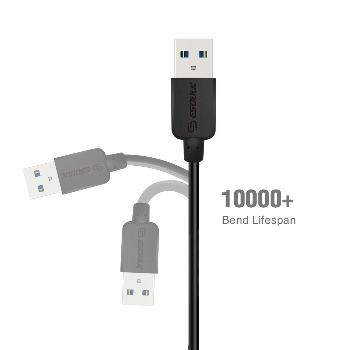 ESOULK 5ft/1.5m 1.5A USB To USB-C Charge/Sync Cable