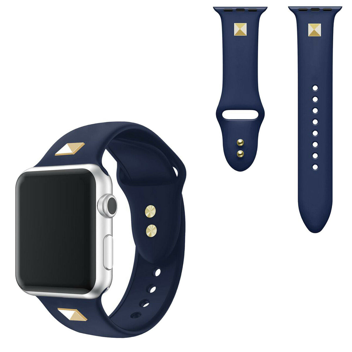 Silicone Sport Watch Band Strap Spikes Rivets for Apple iWatch Series 5/4/3/2/1 - InfinityAccessories017