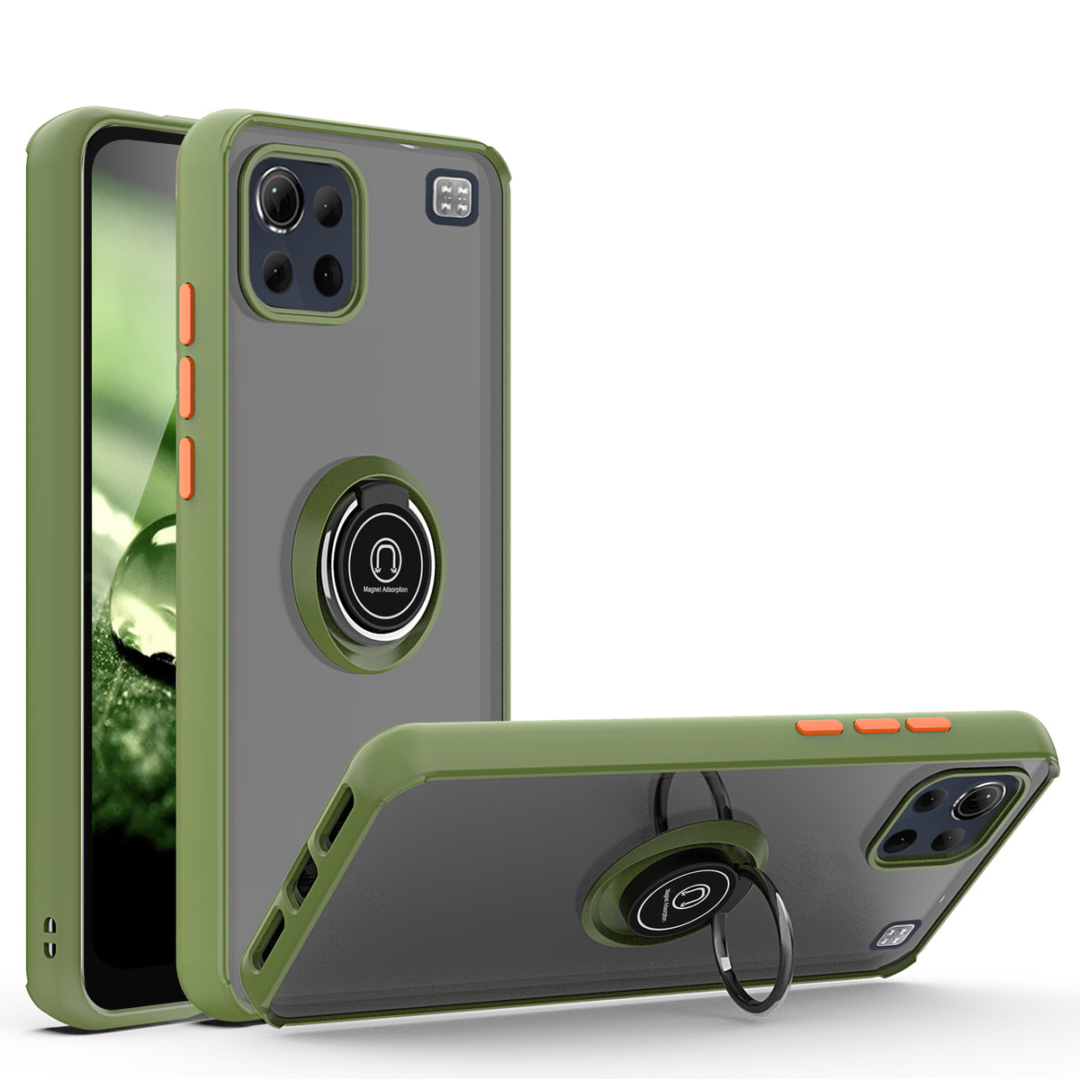 TJS "Define" Ring Kickstand Phone Case for LG K92 5G