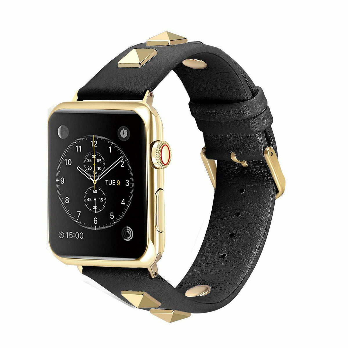 Leather Watch Band Strap Spikes Rivets for Apple iWatch Series 5/4/3/2/1 - InfinityAccessories017