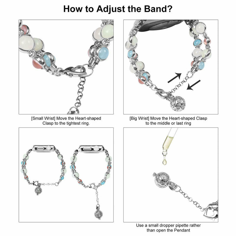 Luminous Pearl Watch Band Strap Metal Bracelet for Apple iWatch Series 4/3/2/1 - InfinityAccessories017