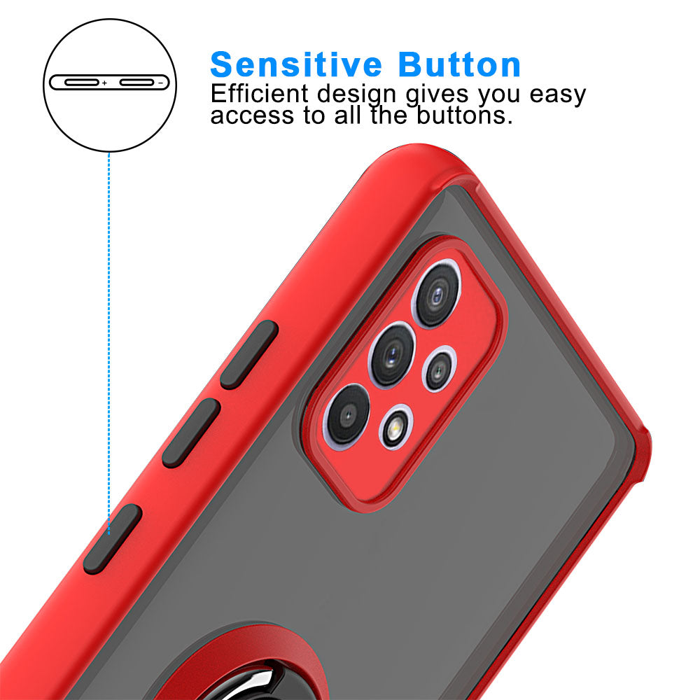 TJS "Define" Ring Kickstand Phone Case for Samsung Galaxy A32 5G