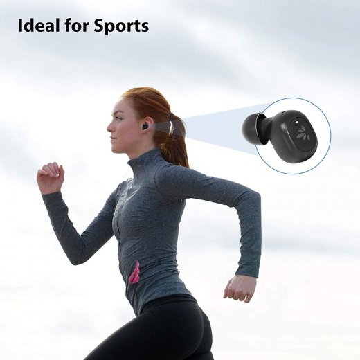 True Wireless Earbuds with Mic, Auto Pairing, Comfortable & Secure Fit Headphones, Bluetooth 5.0 Noise Isolation Earphones with Wireless Charging Case - InfinityAccessories017