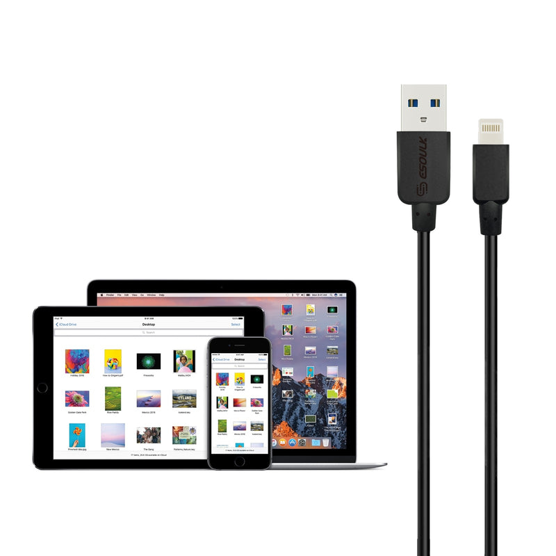 ESOULK 5ft/1.5m 1.5A USB To Lightning Charge/Sync Cable