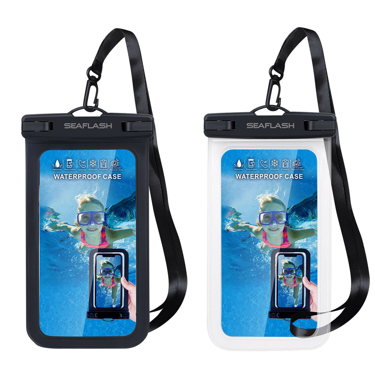 Waterproof Phone Case IPX8 Underwater Pouch Bag Pack Dry Bag Case Cover for Cell Phone - InfinityAccessories017