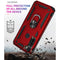 TJS "DuoGuard" Ring Kickstand Phone Case for Motorola Moto G Stylus 2020