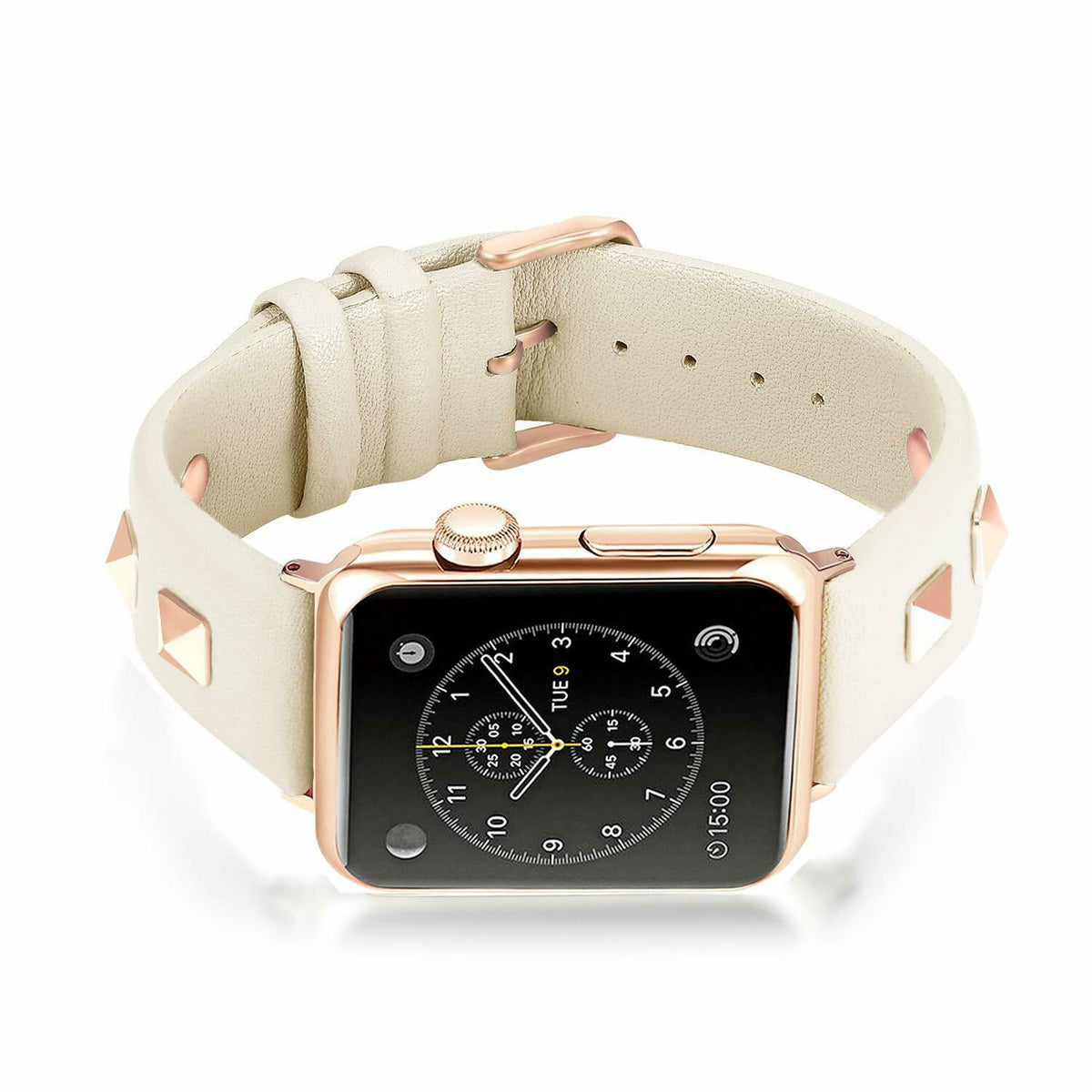 Leather Watch Band Strap Spikes Rivets for Apple iWatch Series 5/4/3/2/1 - InfinityAccessories017