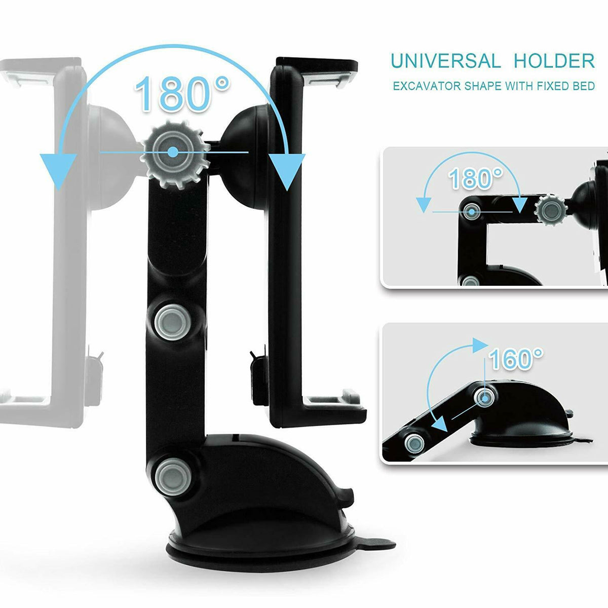 Car Tablet Mount Holder Windshield Dashboard for Universal Phone Tablet iPad GPS - InfinityAccessories017