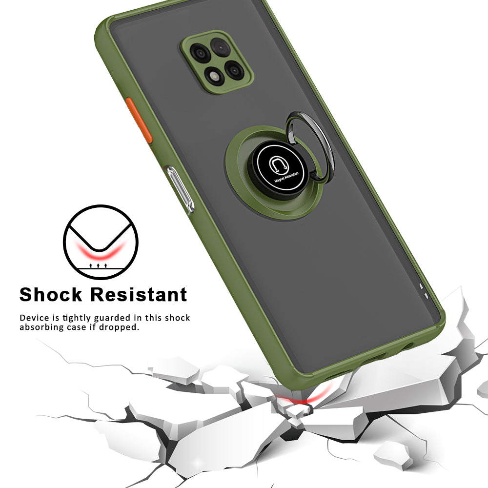 TJS "Define" Ring Kickstand Phone Case for Motorola Moto G Power 2021