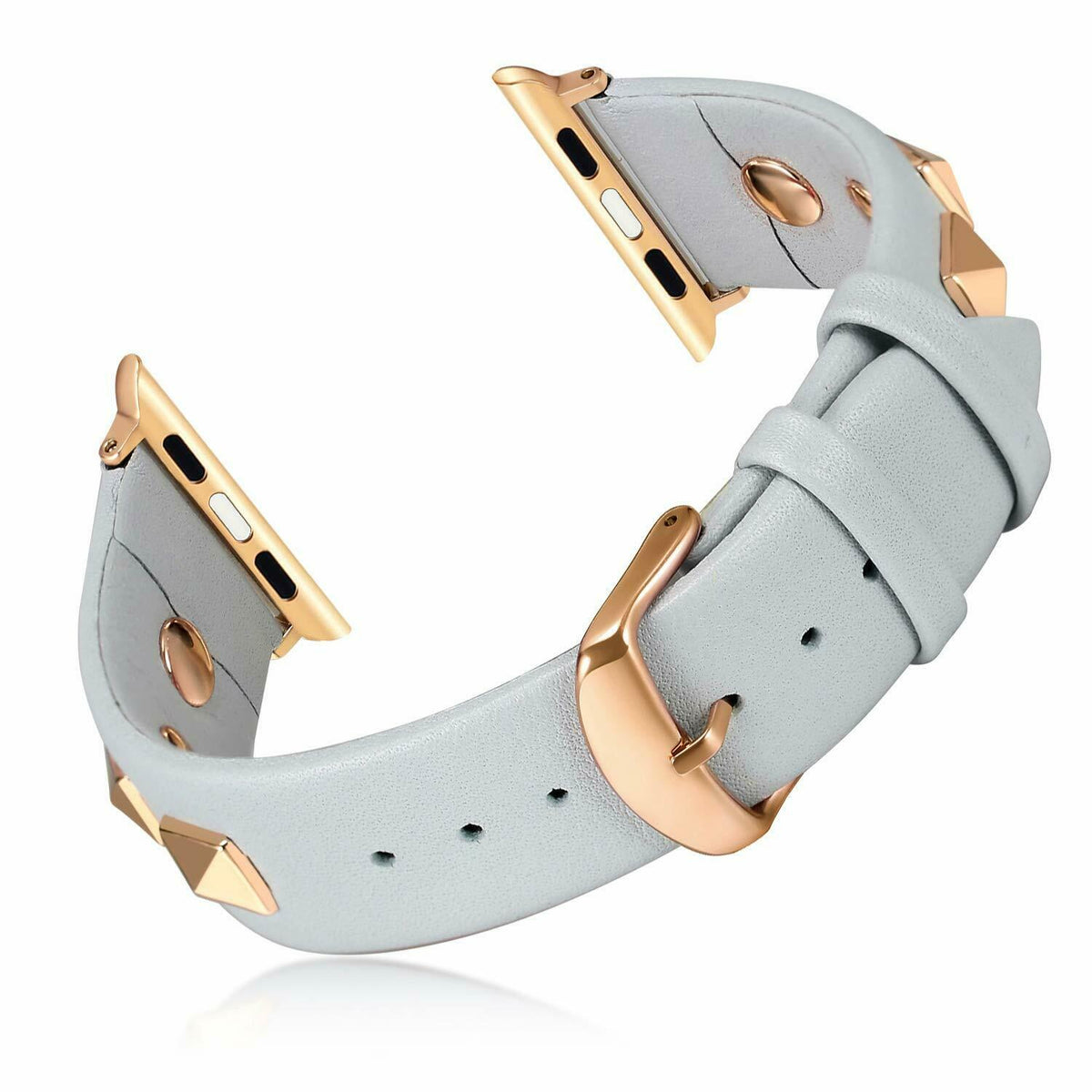 Leather Watch Band Strap Spikes Rivets for Apple iWatch Series 5/4/3/2/1 - InfinityAccessories017