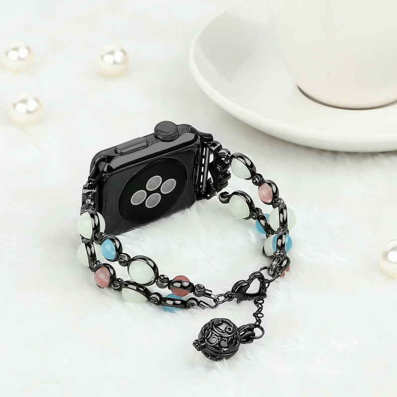 Luminous Pearl Watch Band Strap Metal Bracelet for Apple iWatch Series 4/3/2/1 - InfinityAccessories017