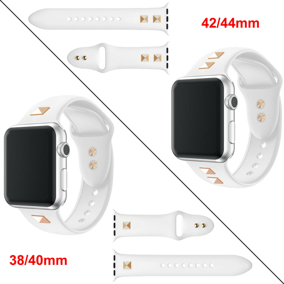Silicone Sport Watch Band Strap Spikes Rivets for Apple iWatch Series 5/4/3/2/1 - InfinityAccessories017