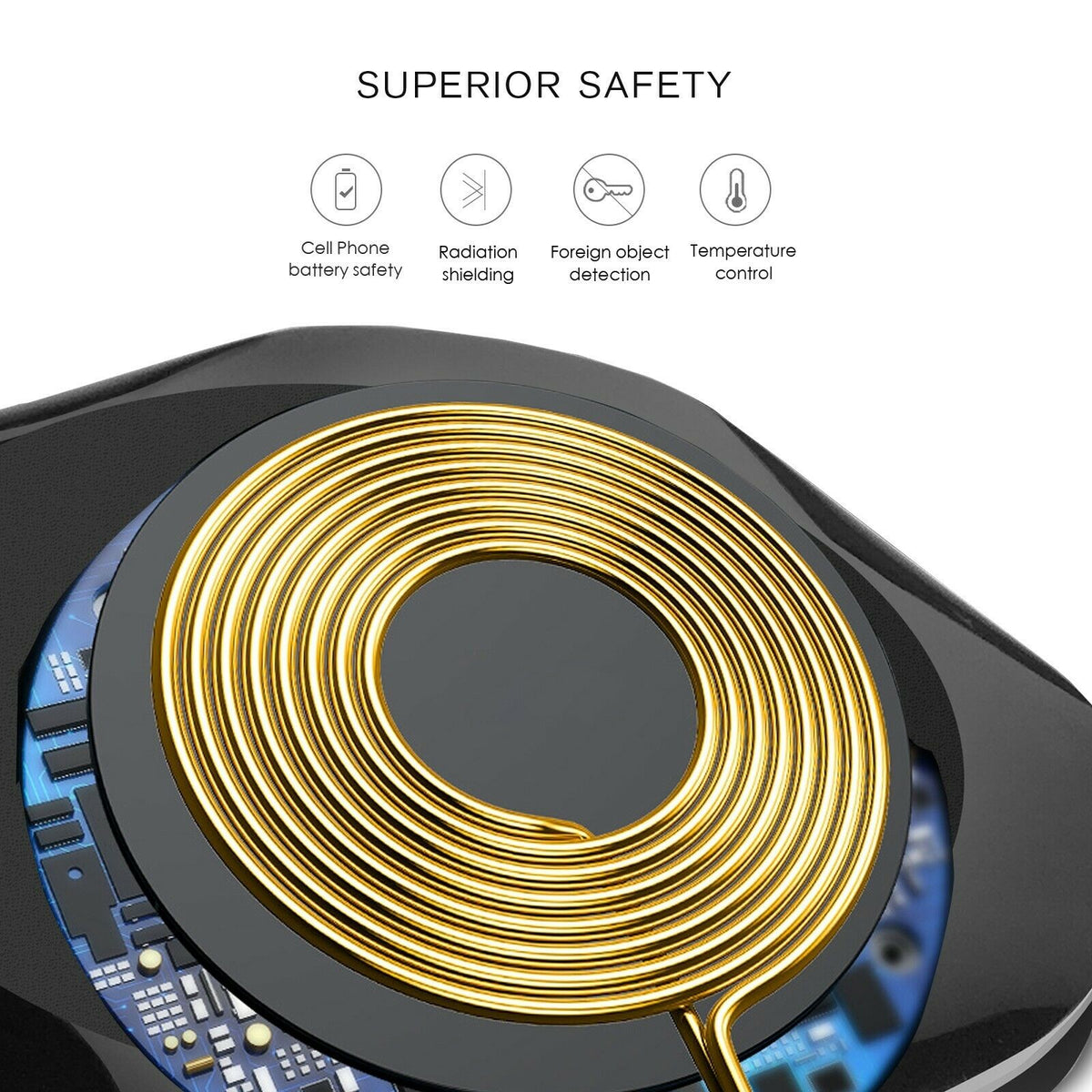 Fast Qi Wireless Charger Pad For iPhone 11/Pro/Max/XS/8/Note 10/S10/Plus/+ - InfinityAccessories017
