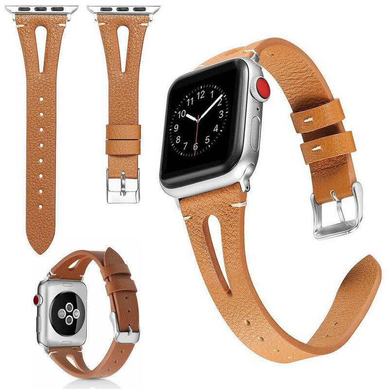 Leather Watch Band Strap Floral Flowers for Apple Watch Series 5/4/3/2/1 - InfinityAccessories017