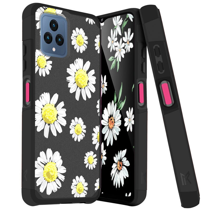 TJS "ArmorLux" Hybrid Phone Case for T-Mobile Revvl 6 5G