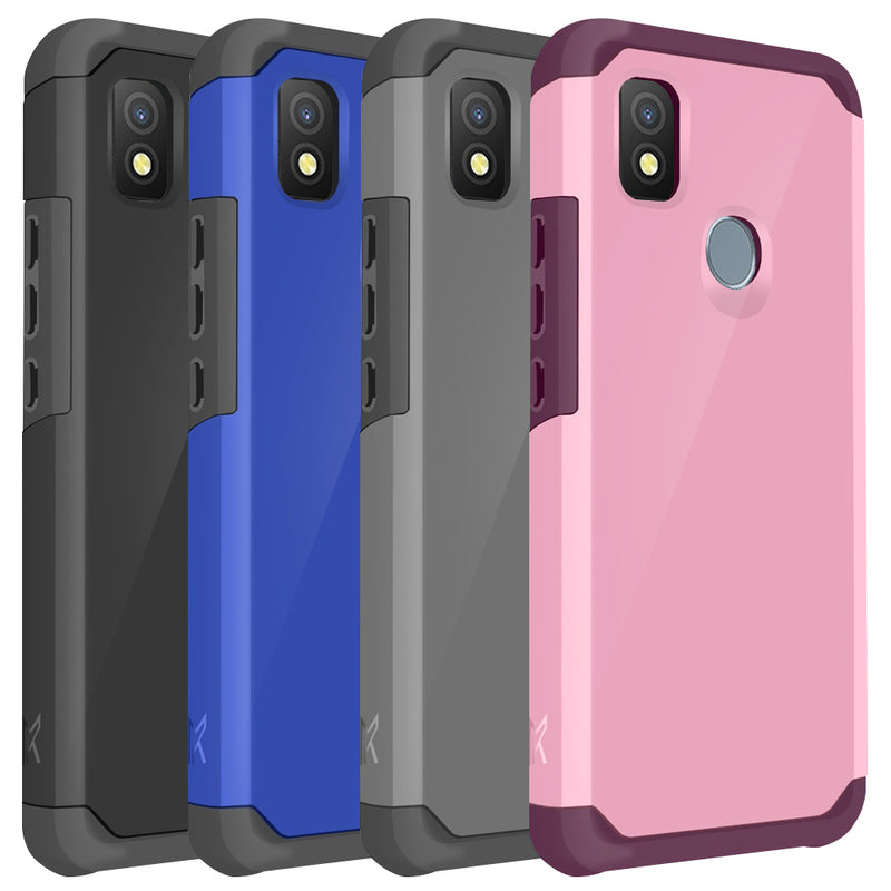 TJS "ArmorLux" Hybrid Phone Case for Cricket Icon 4
