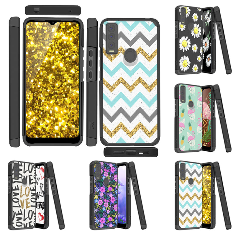 TJS "ArmorLux" Hybrid Phone Case for Cricket Ovation 3