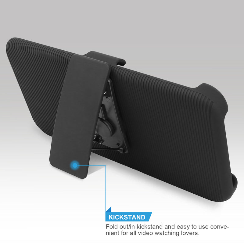 TJS "Jupiter" Kickstand Phone Cse with Belt Clip Holster for iPhone 11, iPhone 11 Pro, iPhone 11 Pro Max - InfinityAccessories017
