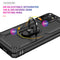 TJS "DuoGuard" Ring Kickstand Phone Case for Samsung Galaxy A03s