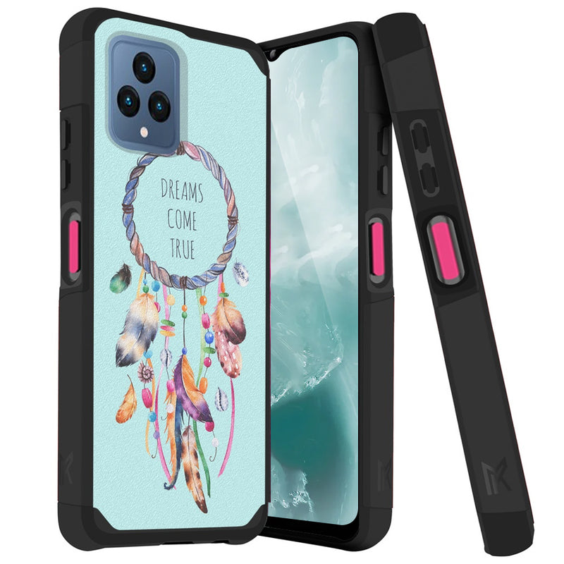 TJS "ArmorLux" Hybrid Phone Case for T-Mobile Revvl 6 5G