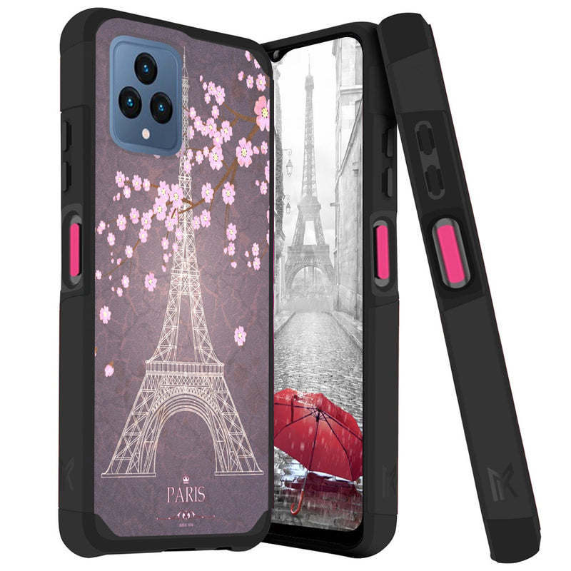TJS "ArmorLux" Hybrid Phone Case for T-Mobile Revvl 6 5G