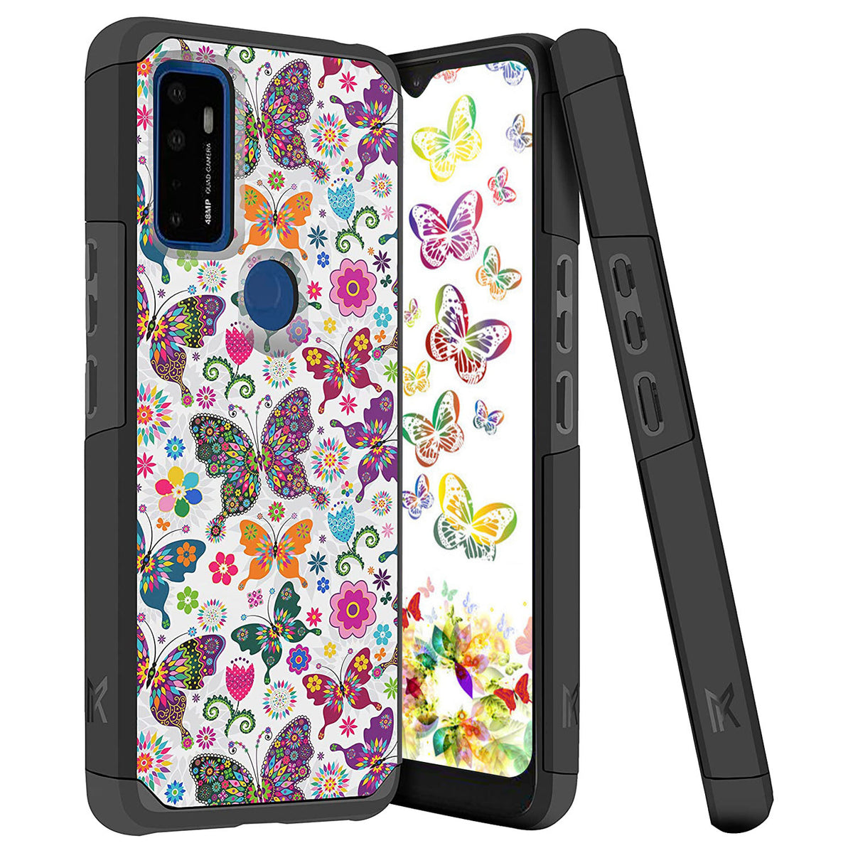 TJS "ArmorLux" Hybrid Phone Case for AT&T Radiant Max 5G / AT&T Fusion 5G / Cricket Dream 5G / Cricket Innovate 5G
