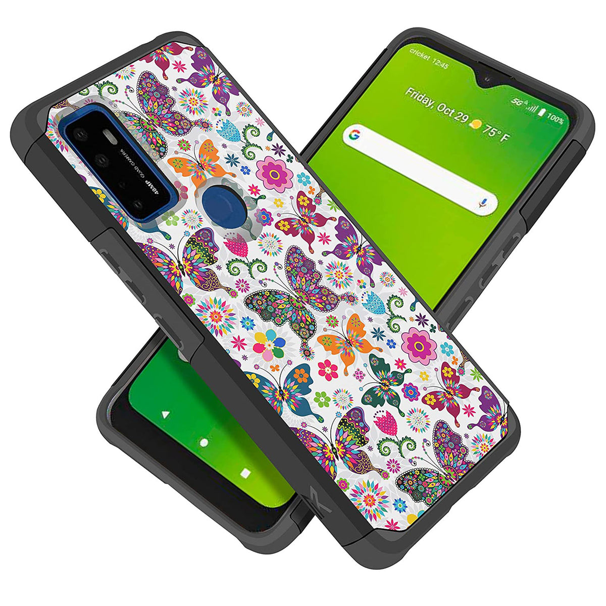 TJS "ArmorLux" Hybrid Phone Case for AT&T Radiant Max 5G / AT&T Fusion 5G / Cricket Dream 5G / Cricket Innovate 5G