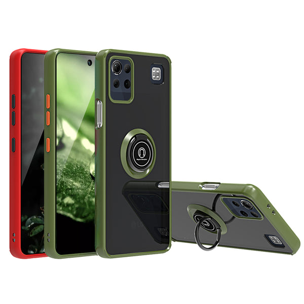 TJS "Define" Ring Kickstand Phone Case for LG K92 5G