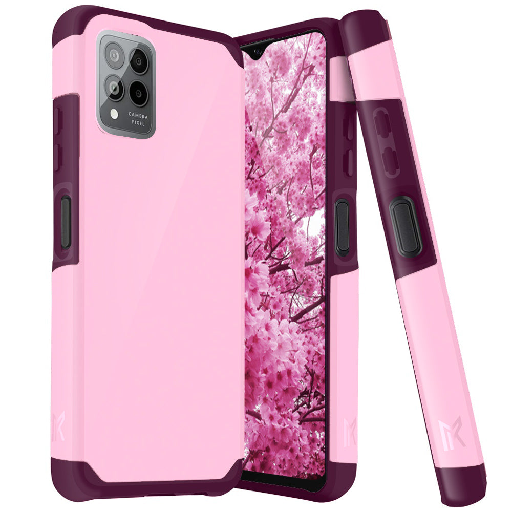 TJS "ArmorLux" Hybrid Phone Case for T-Mobile Revvl 6 Pro 5G