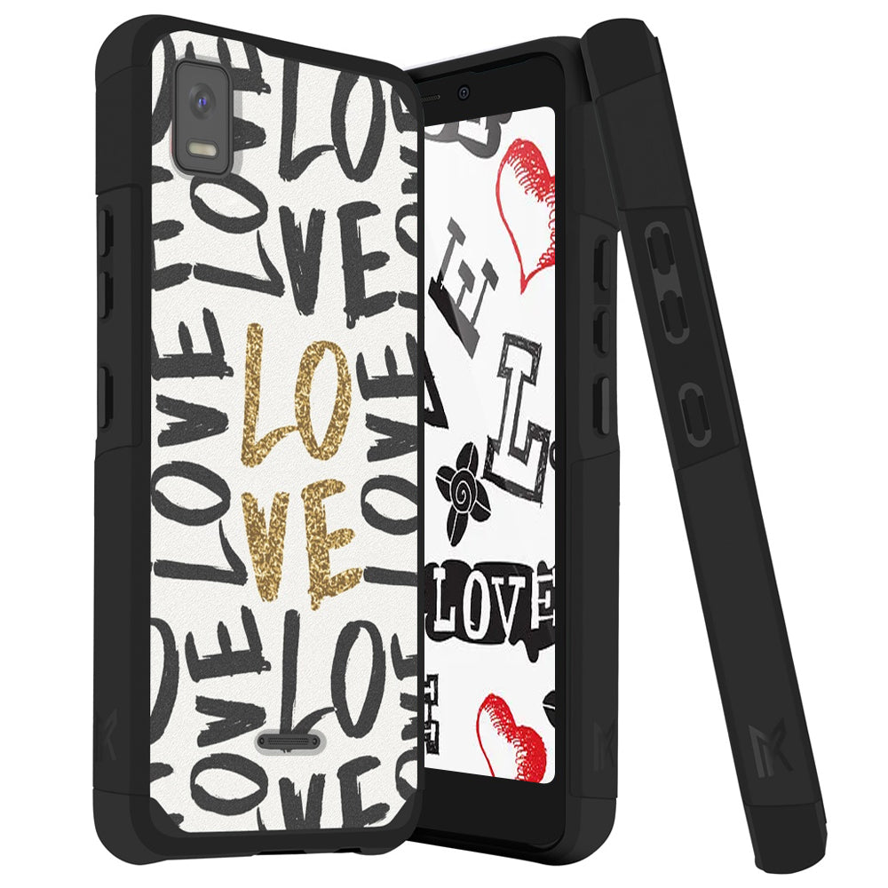 TJS "ArmorLux" Hybrid Phone Case for Cricket Debut Smart