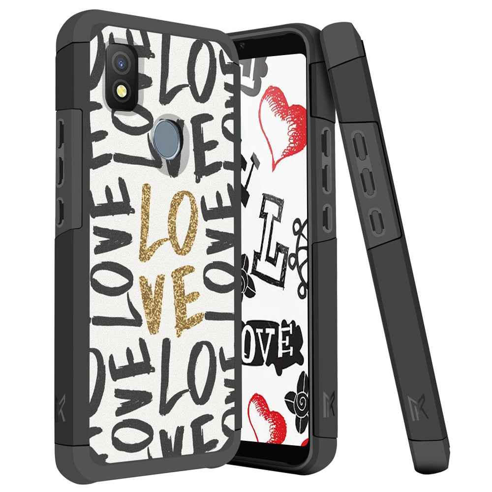 TJS "ArmorLux" Hybrid Phone Case for Cricket Icon 4