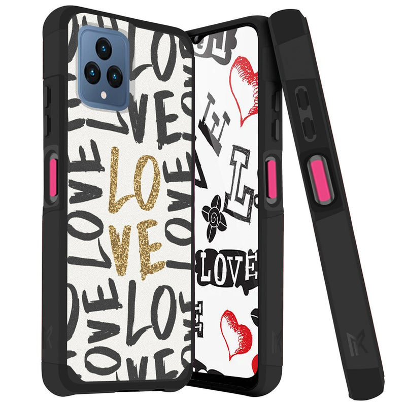 TJS "ArmorLux" Hybrid Phone Case for T-Mobile Revvl 6 5G